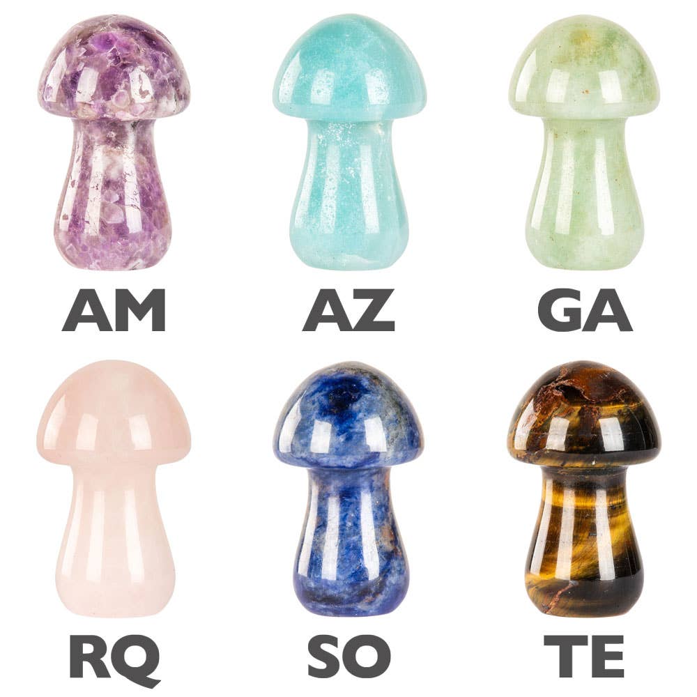 Tall Crystal Mushroom: Rose Quartz