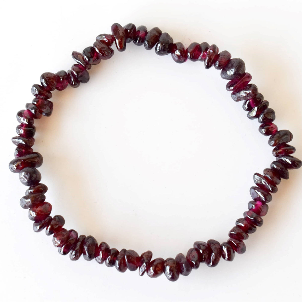 Healing Stone | Garnet | Chip Bracelet | Spiritual Jewelry - Candle Queen Candles