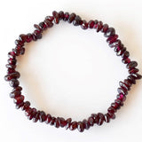 Healing Stone | Garnet | Chip Bracelet | Spiritual Jewelry - Candle Queen Candles