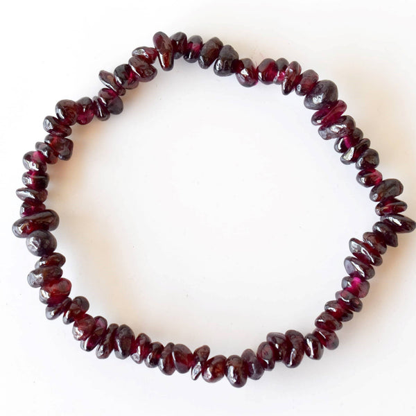 Healing Stone | Garnet | Chip Bracelet | Spiritual Jewelry - Candle Queen Candles