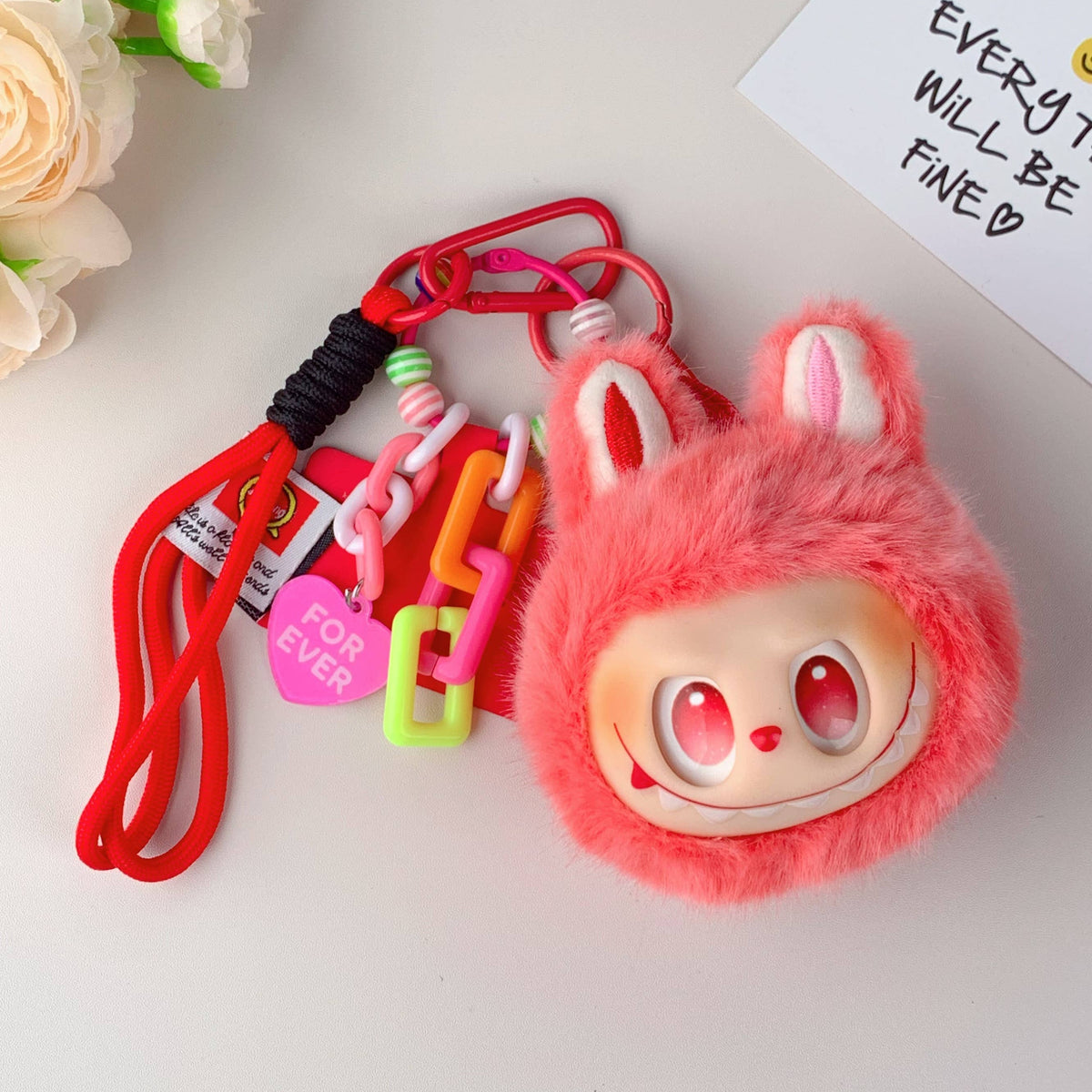 Labubu Inspired Cute Plush Keychain– Bag Charm