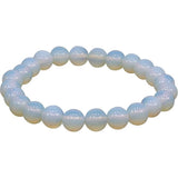 Elastic Bracelet 8mm Round Beads - Opalite - Candle Queen Candles