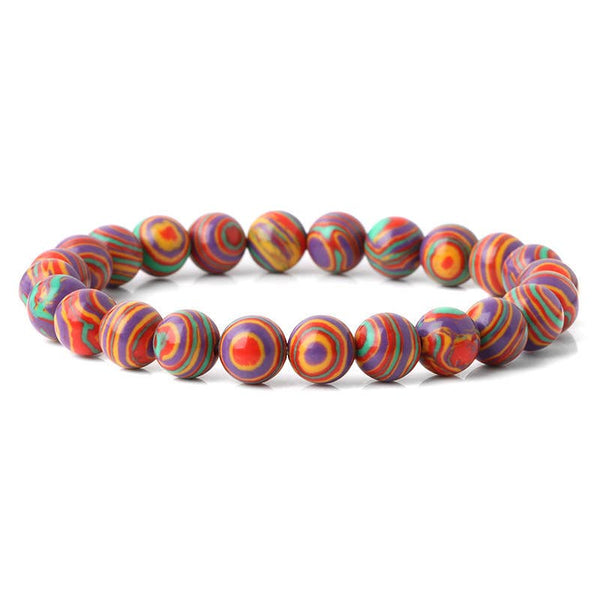 Red Peacock Malachite Bracelet - 6 Pcs