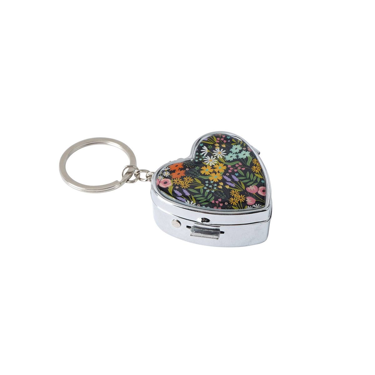 The Flower Market Heart Pill Box Keyring
