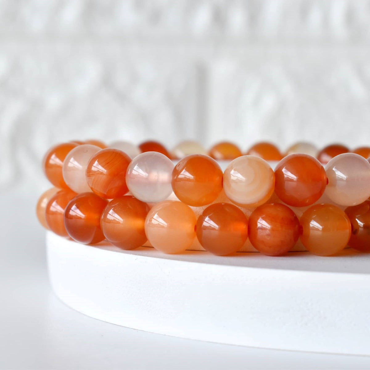 Healing Bracelet | Carnelian | Gemstone Bracelet: 6mm - Candle Queen Candles