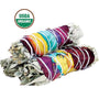Rose Petal White Sage Smudge Stick (4 in.)
