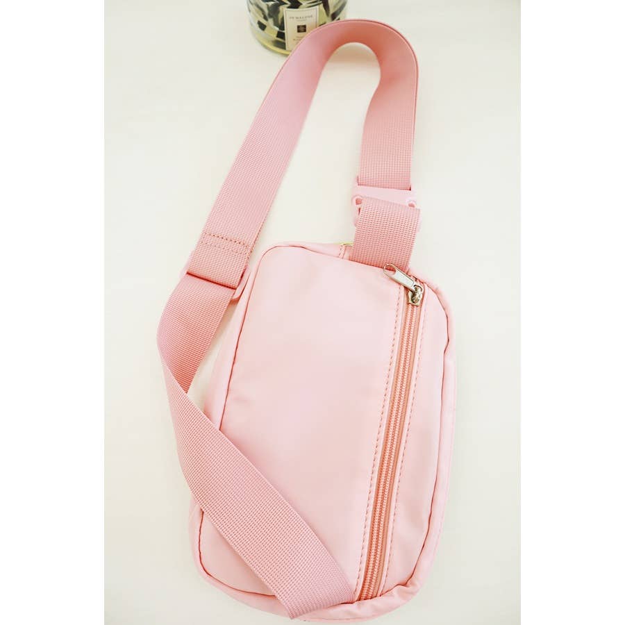Solid Color Crossbody Fanny Pack Belt Bag: BLACK / ONE
