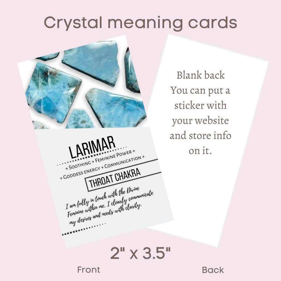 G-L Wholesale Pack of 20 crystal meaning cards (ONE DESIGN): Lapis lazuli