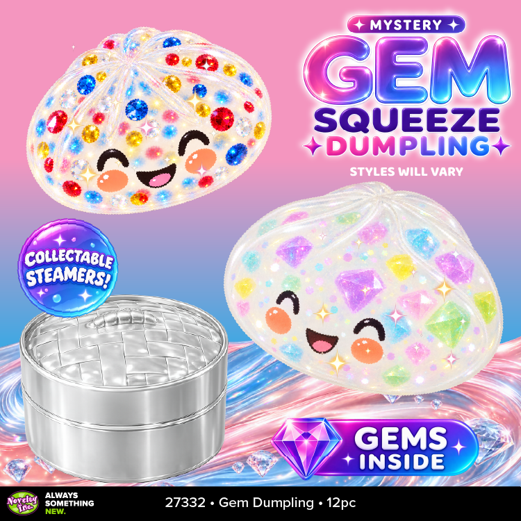 Fun Doh Mystery Gem Filled Squishy Dumpling Toy-1pc