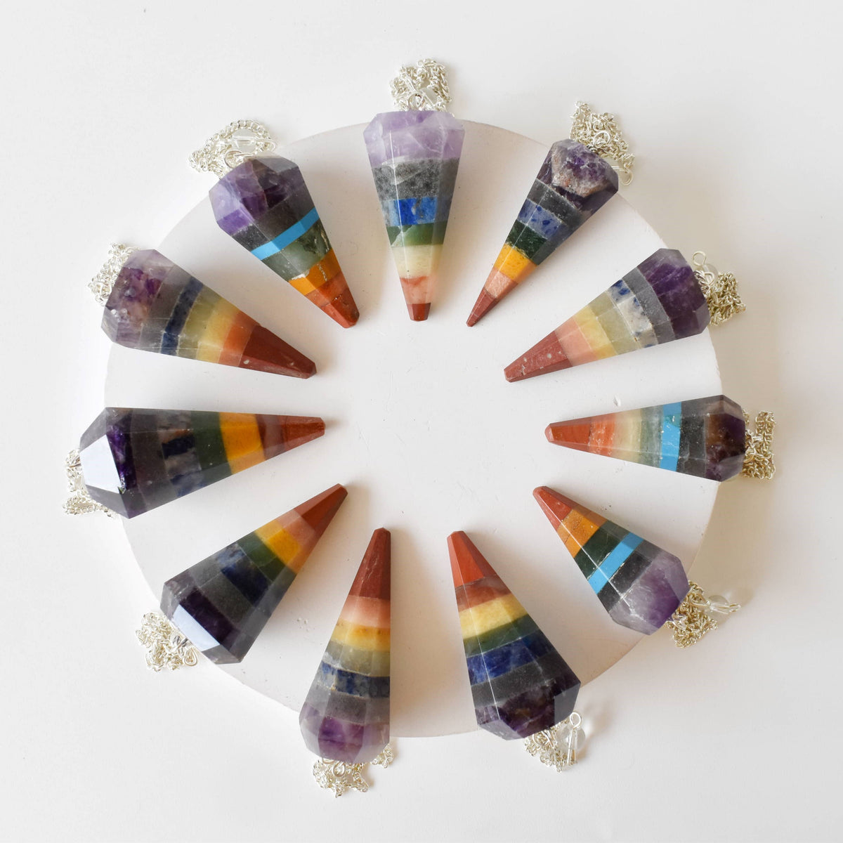 Dowsing Pendulum | Chakra Pendulum | Faceted Pendulums: Faceted - Candle Queen Candles