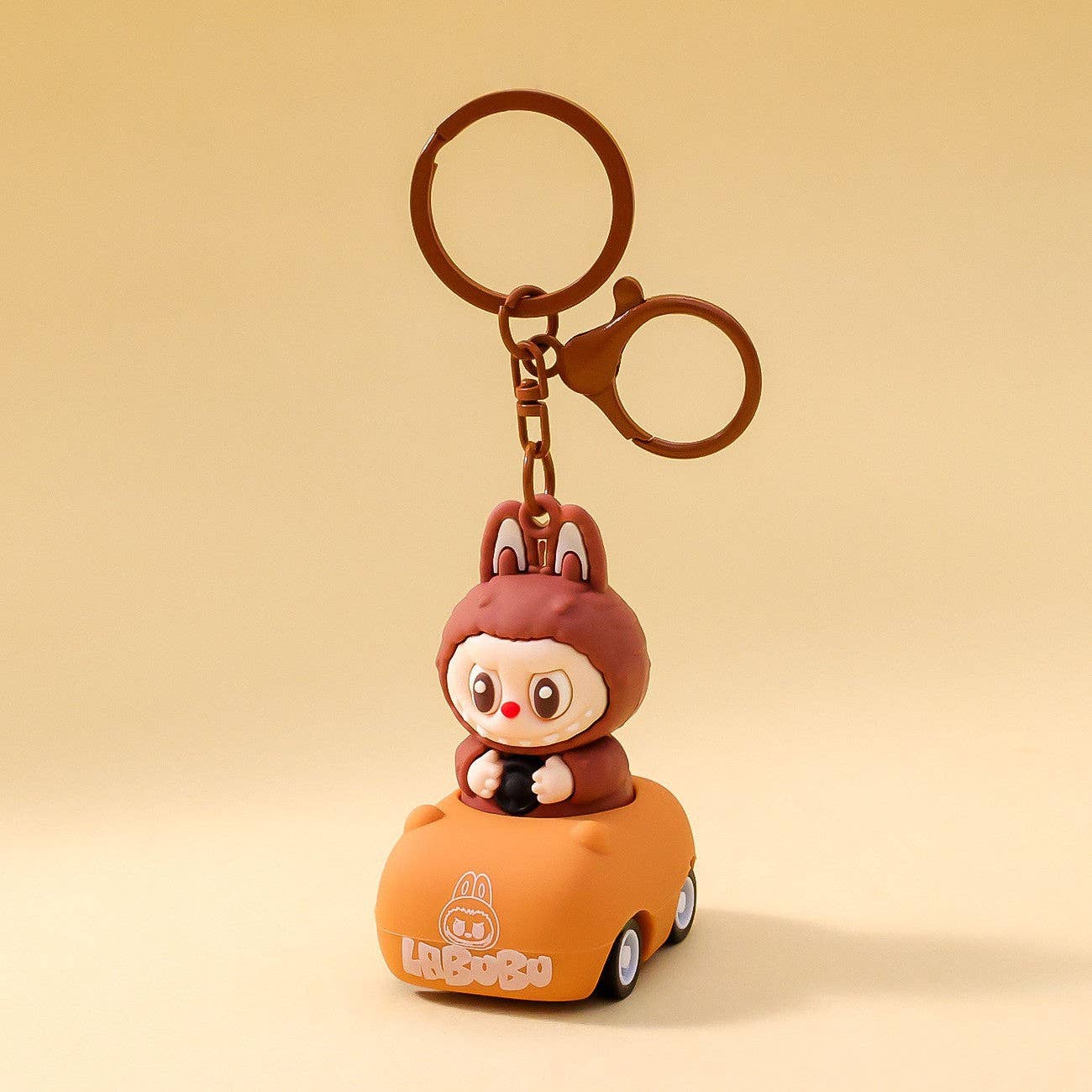 Labubu driving cartoon keychain: Driving-Blue – Candle Queen Candles
