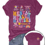 Mental health matters tee in berry.