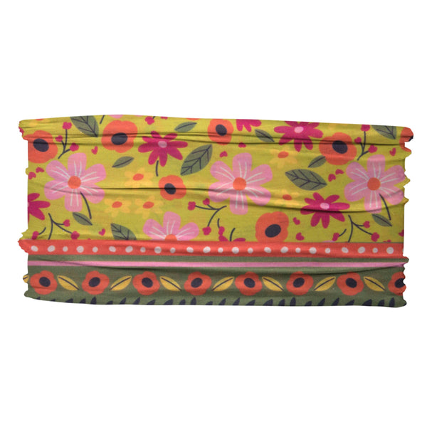 Thin Headband: Lime Floral