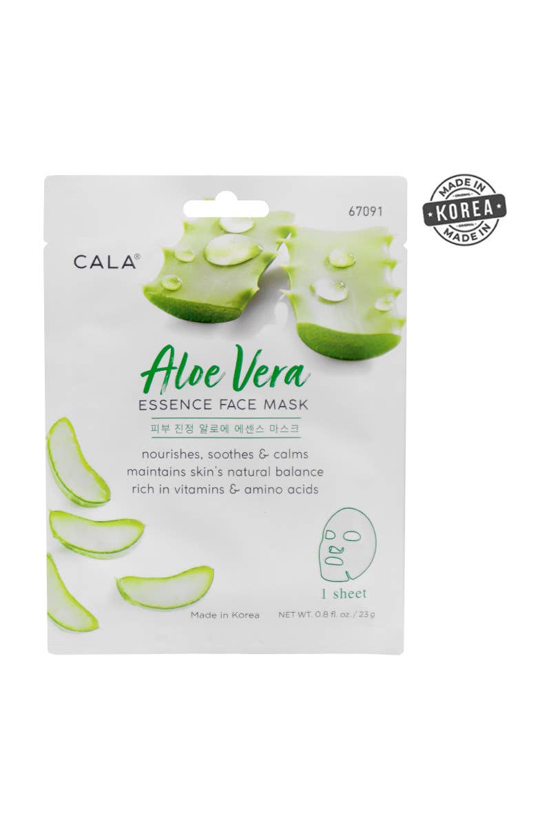 CALA 67091 Aloe Vera Soothing Facial Mask Sheet - 12pc