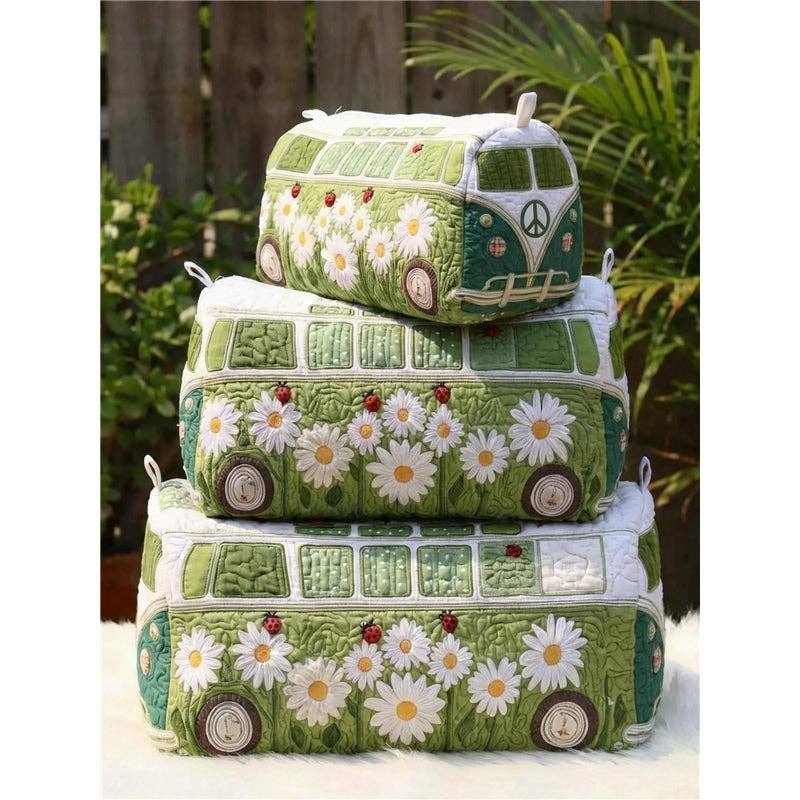 Quilted Makeup Organizer Bag Set: Style 3 / Small package G669: 6 inches x 3 inches x 3 inches
