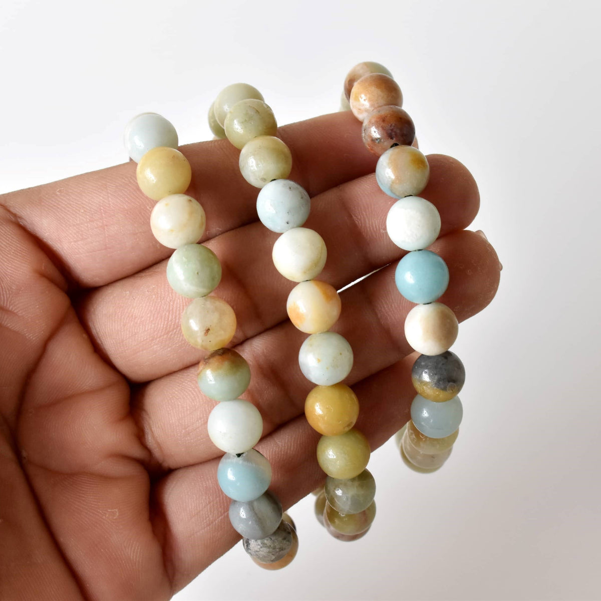 Healing Bracelet | Multi Amazonite | Gemstone Bracelet: 6mm - Candle Queen Candles