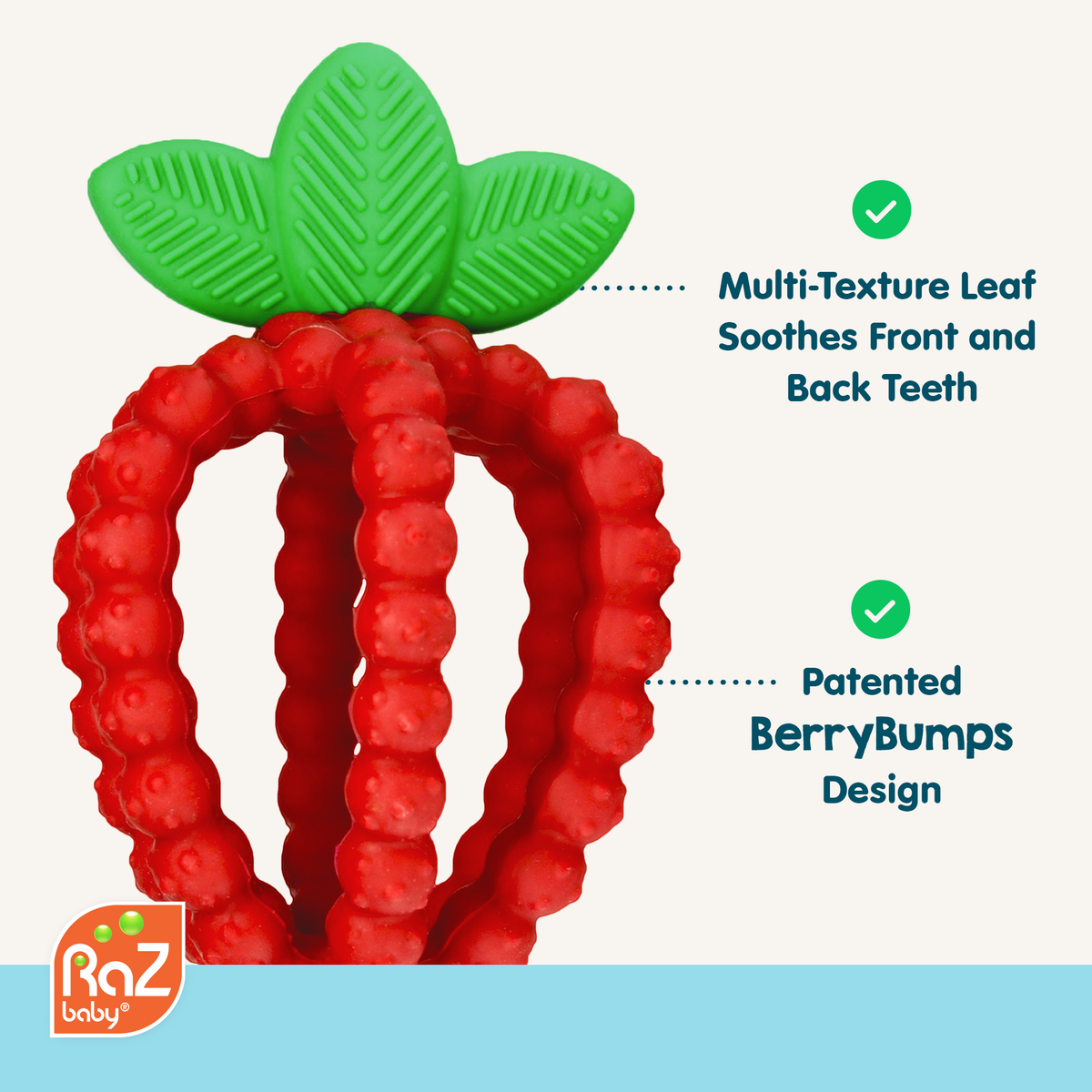 RaZberry Bites Teething Toy - Pink