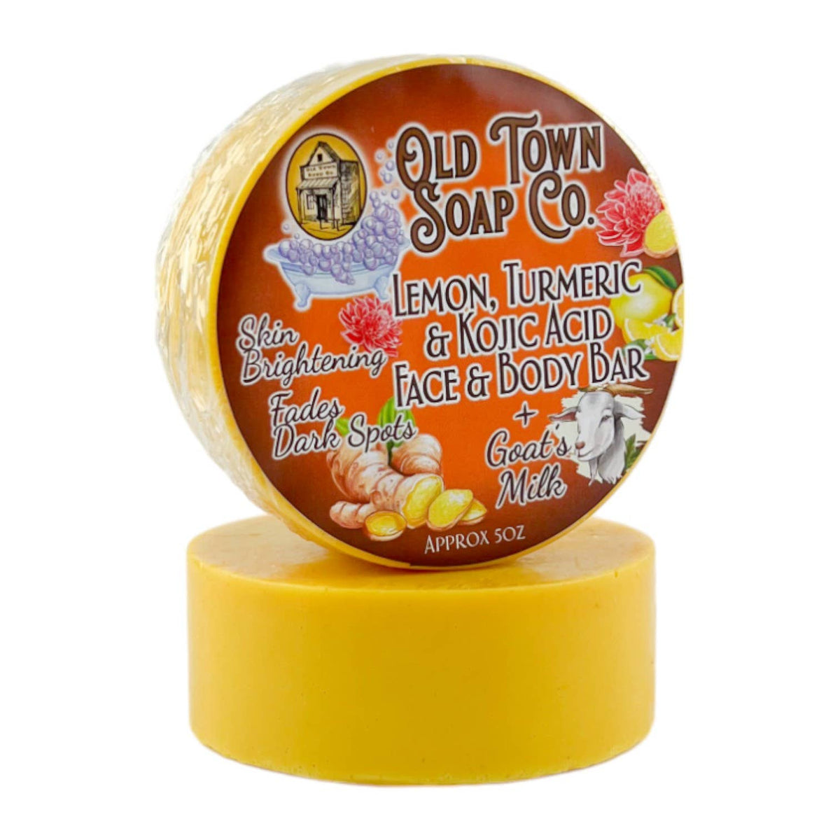 Lemon, Turmeric & Kojic Acid Face & Body Bar - Candle Queen Candles