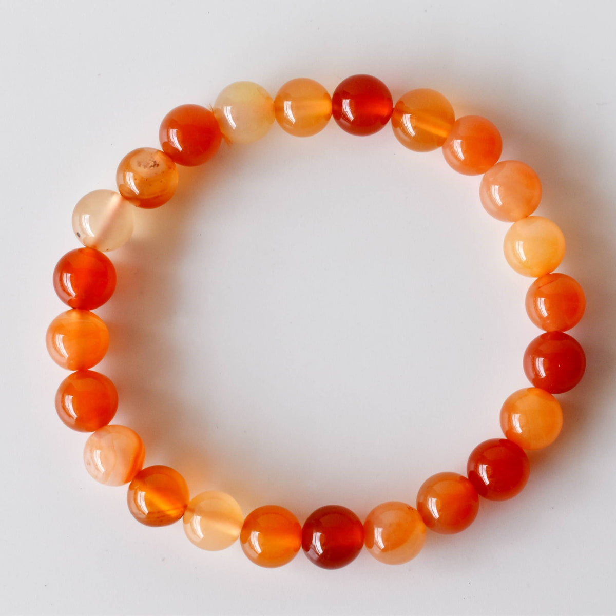 Healing Bracelet | Carnelian | Gemstone Bracelet: 6mm - Candle Queen Candles