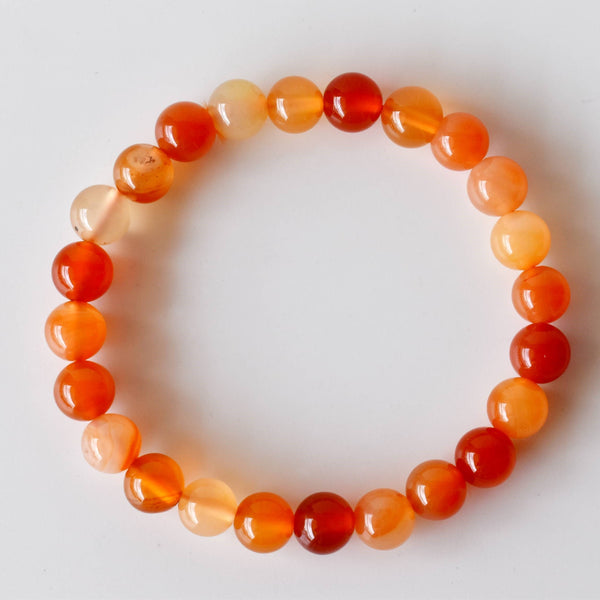 Healing Bracelet | Carnelian | Gemstone Bracelet: 6mm - Candle Queen Candles