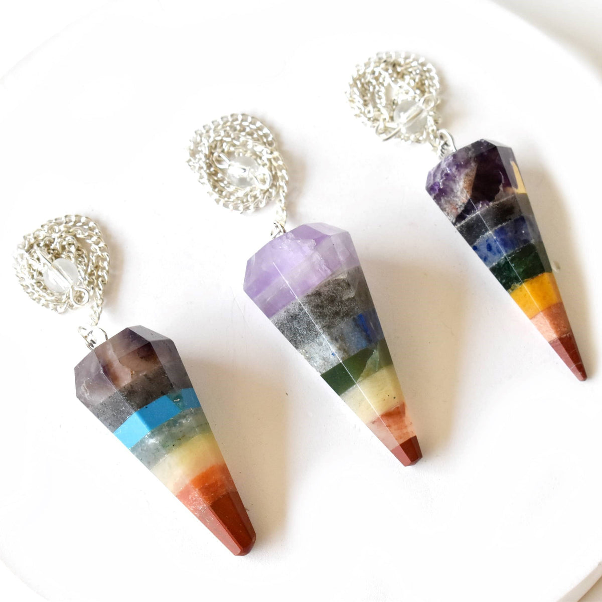 Dowsing Pendulum | Chakra Pendulum | Faceted Pendulums: Faceted - Candle Queen Candles