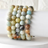 Healing Bracelet | Multi Amazonite | Gemstone Bracelet: 6mm - Candle Queen Candles
