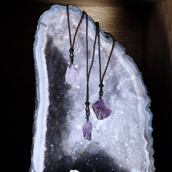 Amethyst Raw Necklace (Crystals & Stones)