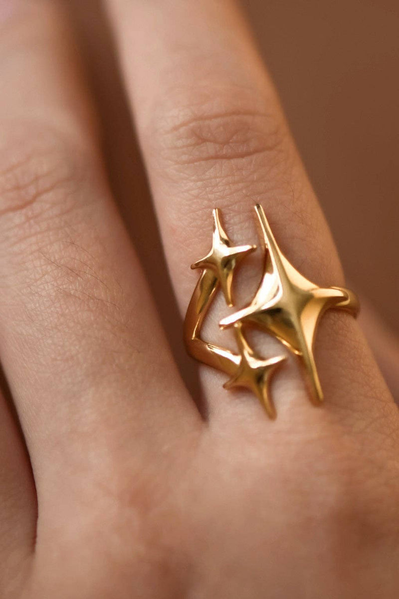 18K Gold Plated Waterproof Stainless Steel Ring