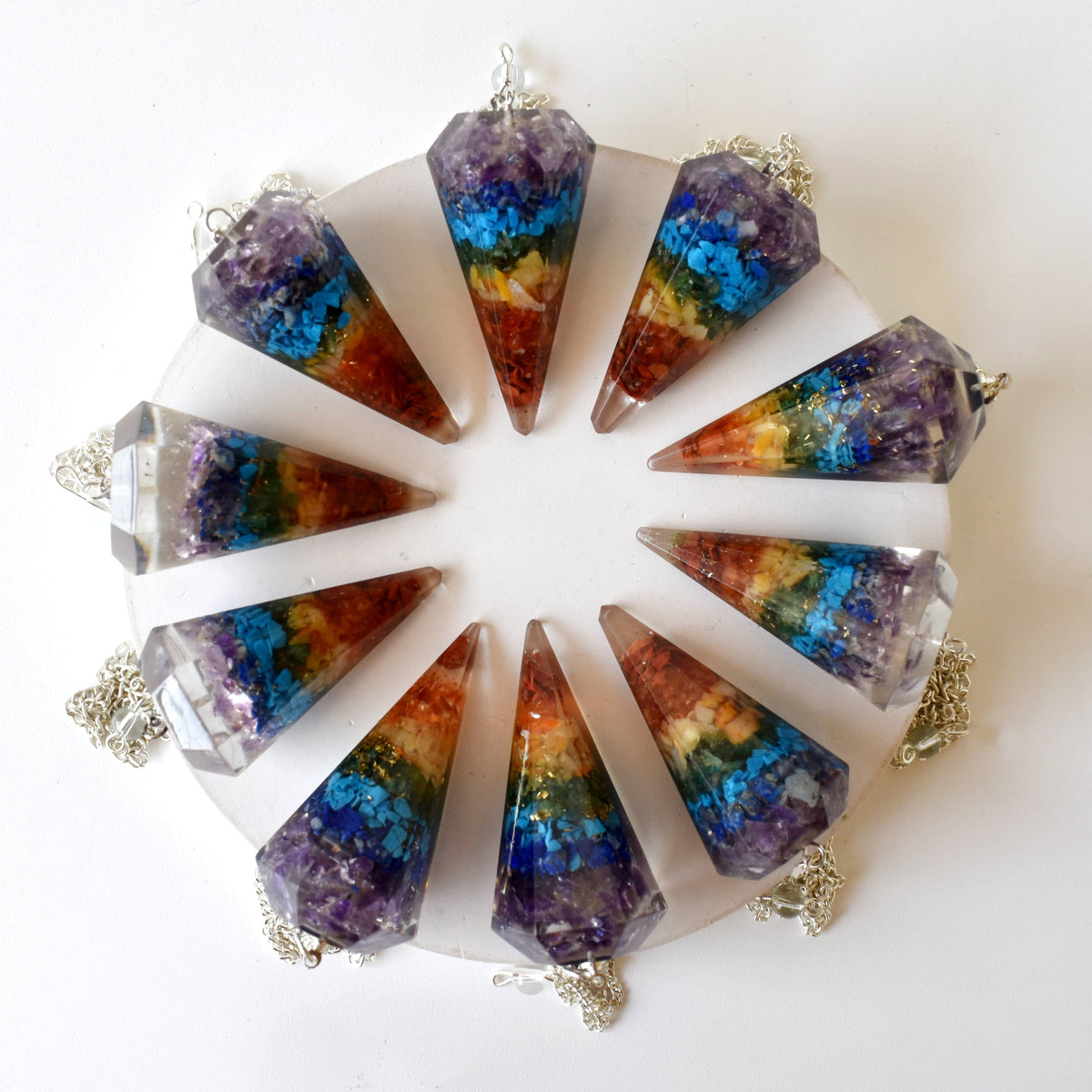 Dowsing Pendulum | Chakra Pendulum | Faceted Pendulums: Faceted - Candle Queen Candles