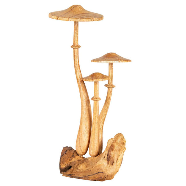 Triple Wooden Mushroom