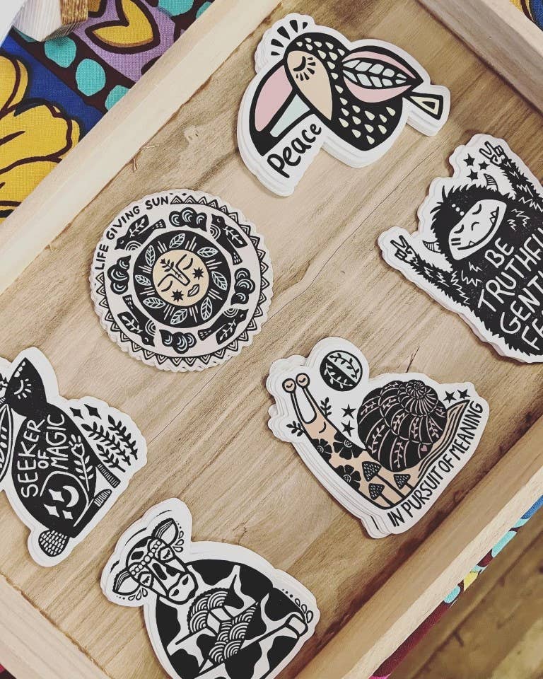 Zen Zebra Decorative Stickers, Yoga Sticker