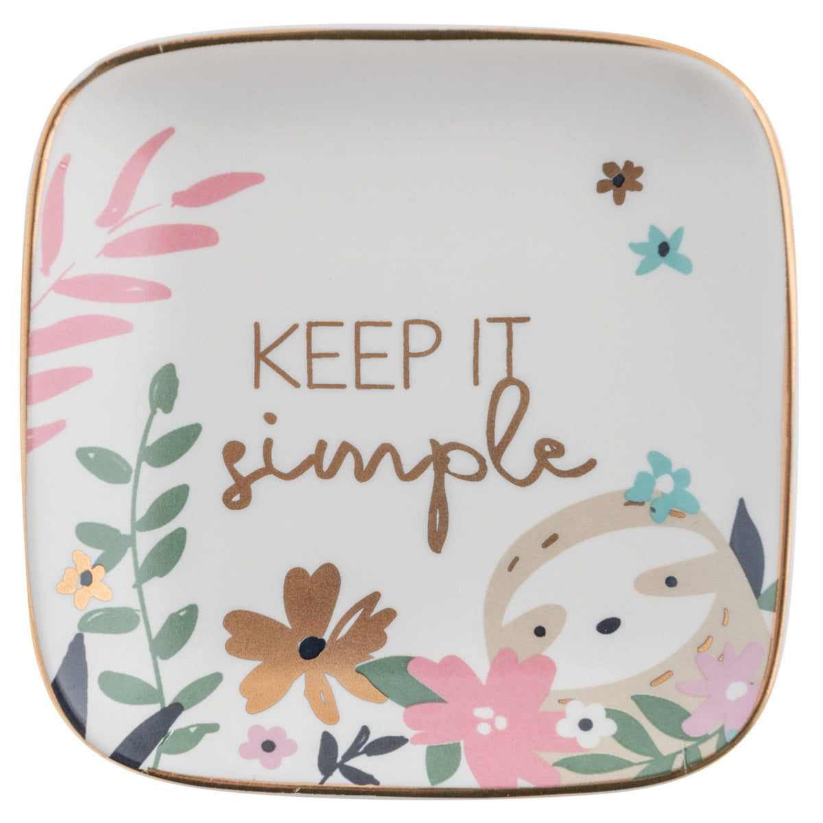 Flora Square Trinket Tray: Small / Cat