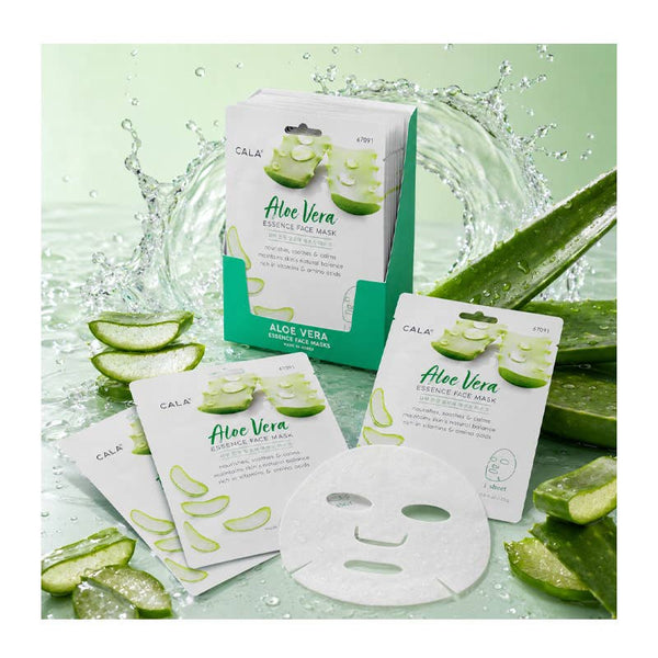 CALA 67091 Aloe Vera Soothing Facial Mask Sheet - 12pc