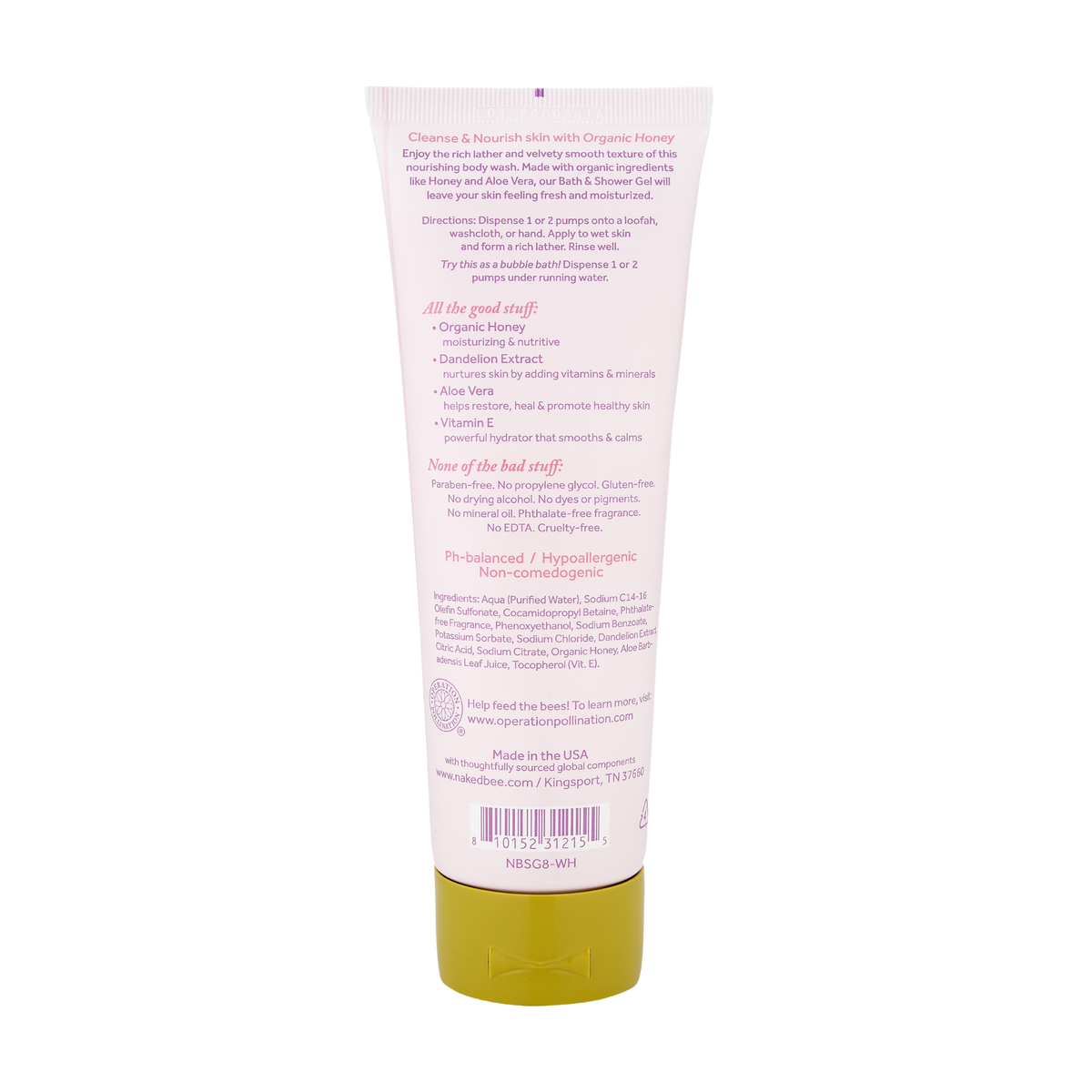 8 oz. Wildflower Honey Velvety Smooth Bath & Shower Gel