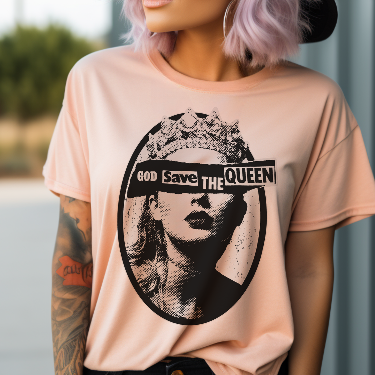 Taylor Swift God Save The Queen Taylor Concert Graphic Tee: Orchid