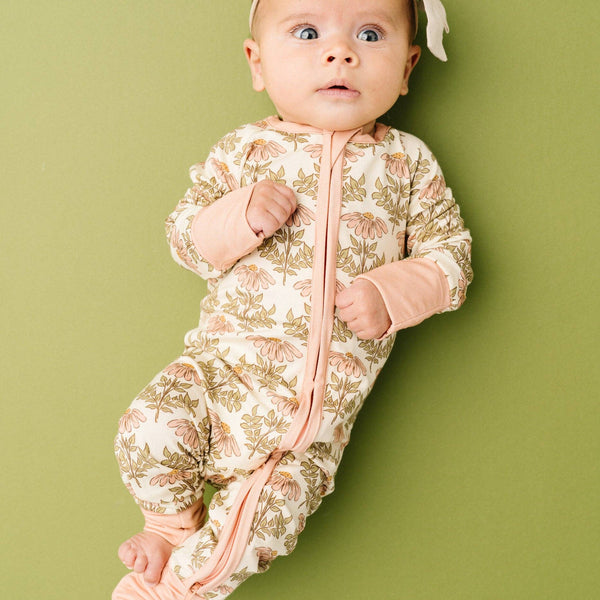 Timeless Petals Bamboo Sleeper: 3-6M