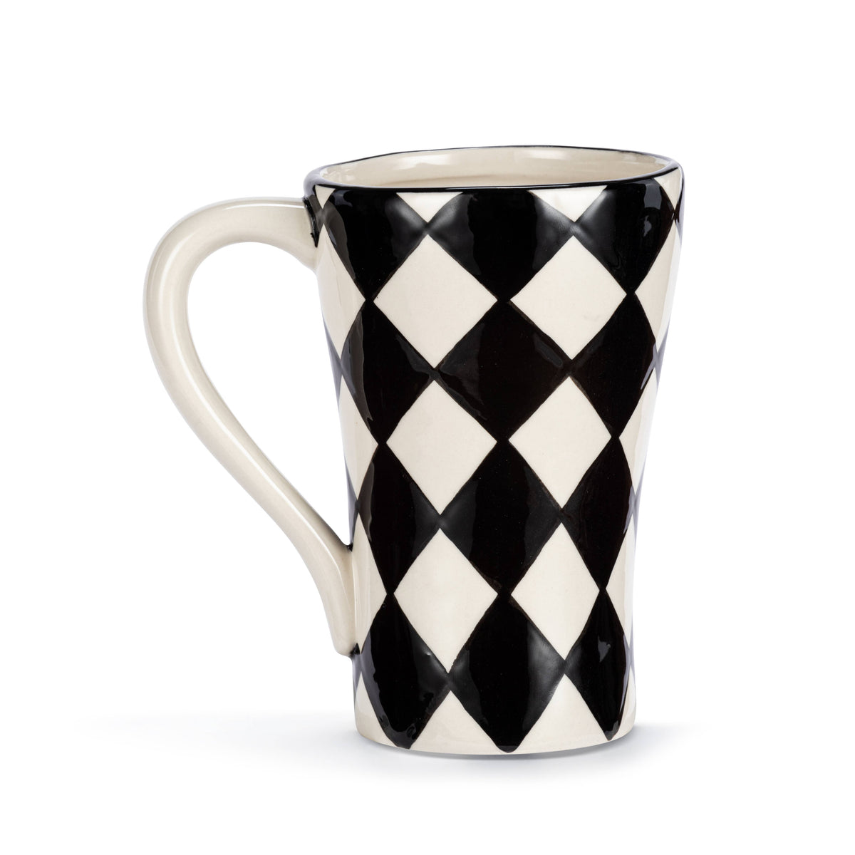 Diamond Checker Red Heart Mug - 15oz