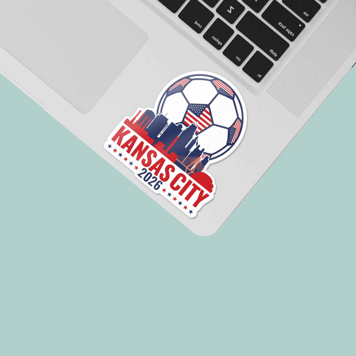 Kansas City Missouri USA Soccer Sticker - KCMO Sports Decal: Small - 2.75" Laptop Decal