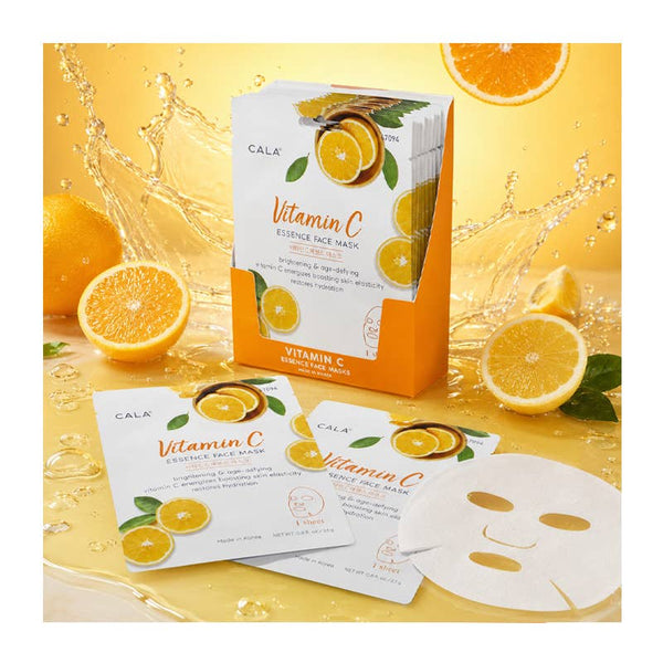 CALA 67094 Vitamin C Brightening Facial Mask Sheet - 12pcs