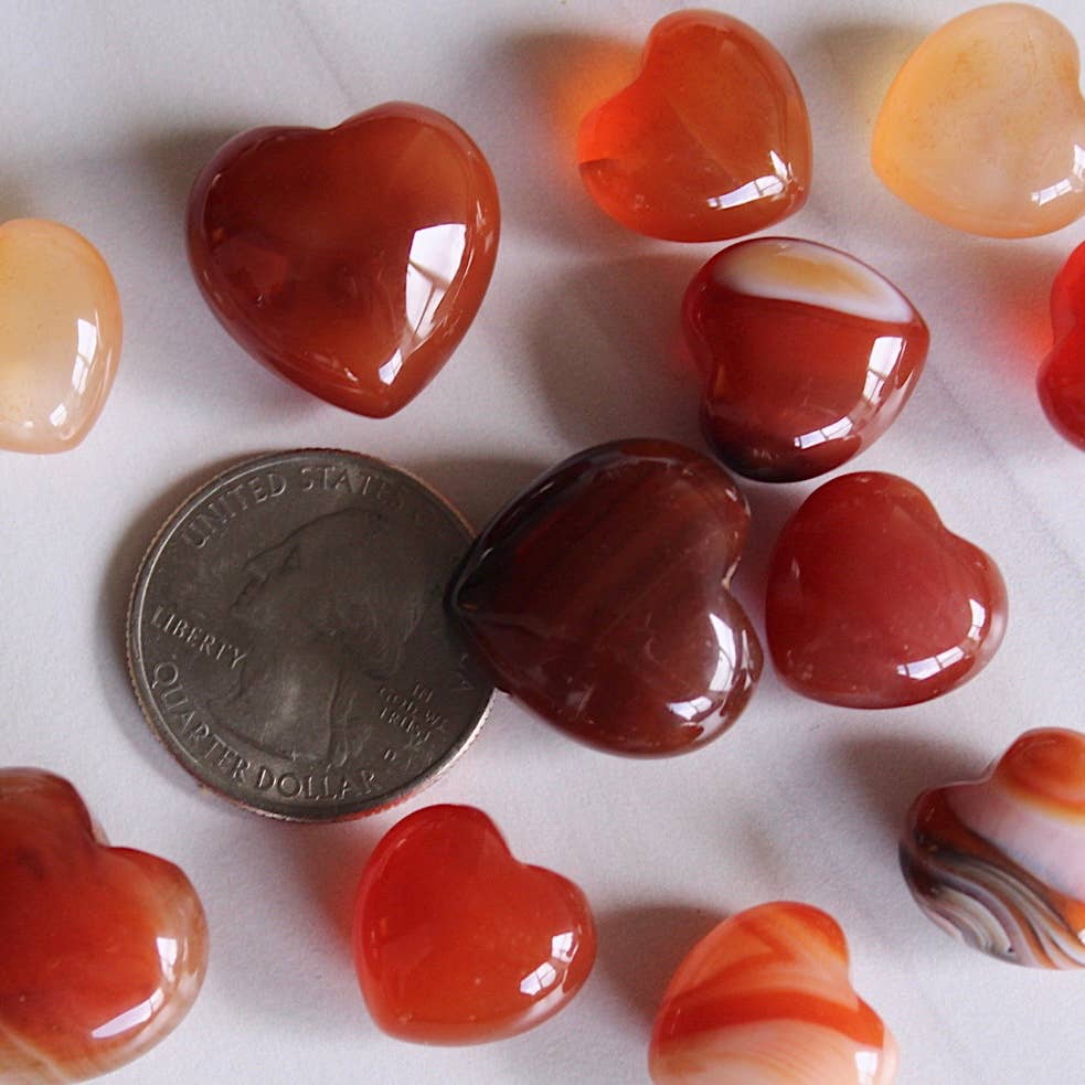 Mini Carnelian Heart (xs) - (new smaller size) (Crystals & Stones)