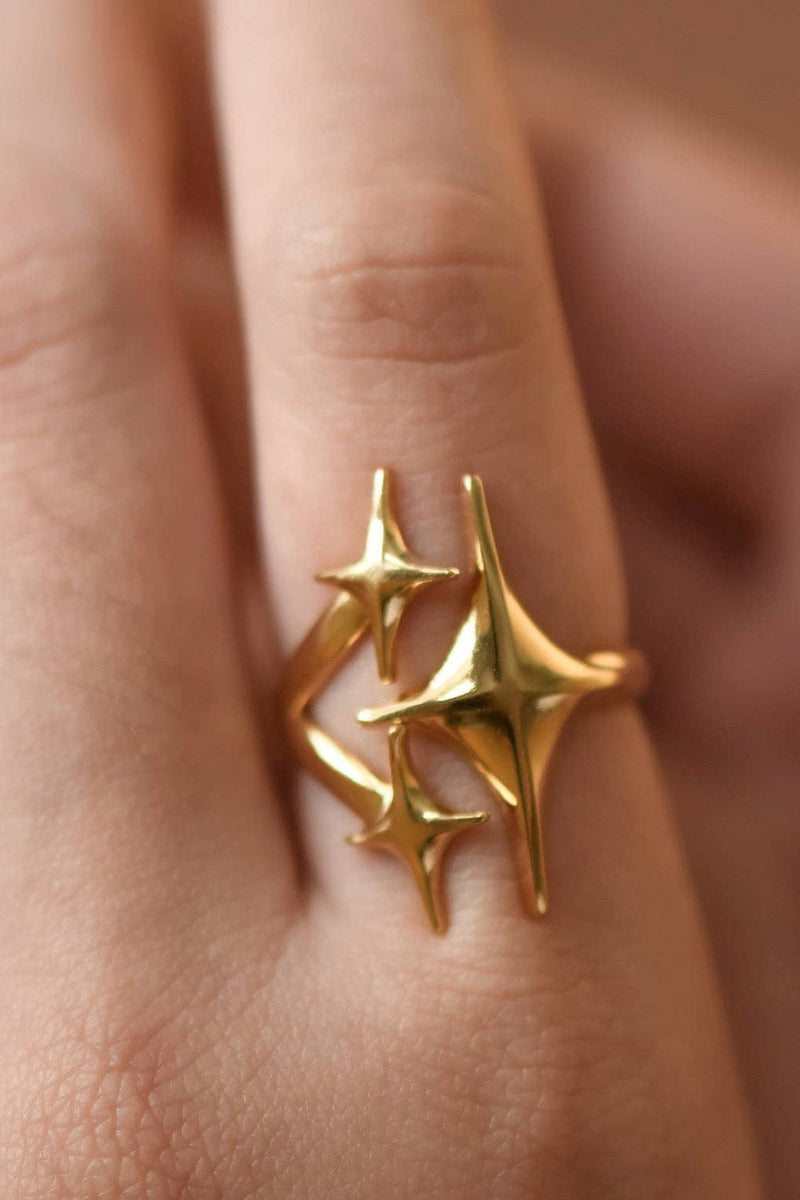 18K Gold Plated Waterproof Stainless Steel Ring