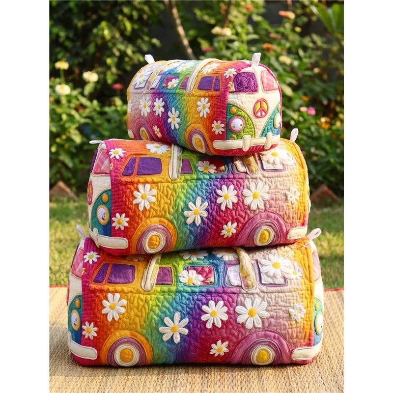 Quilted Makeup Organizer Bag Set: Style 3 / Small package G669: 6 inches x 3 inches x 3 inches