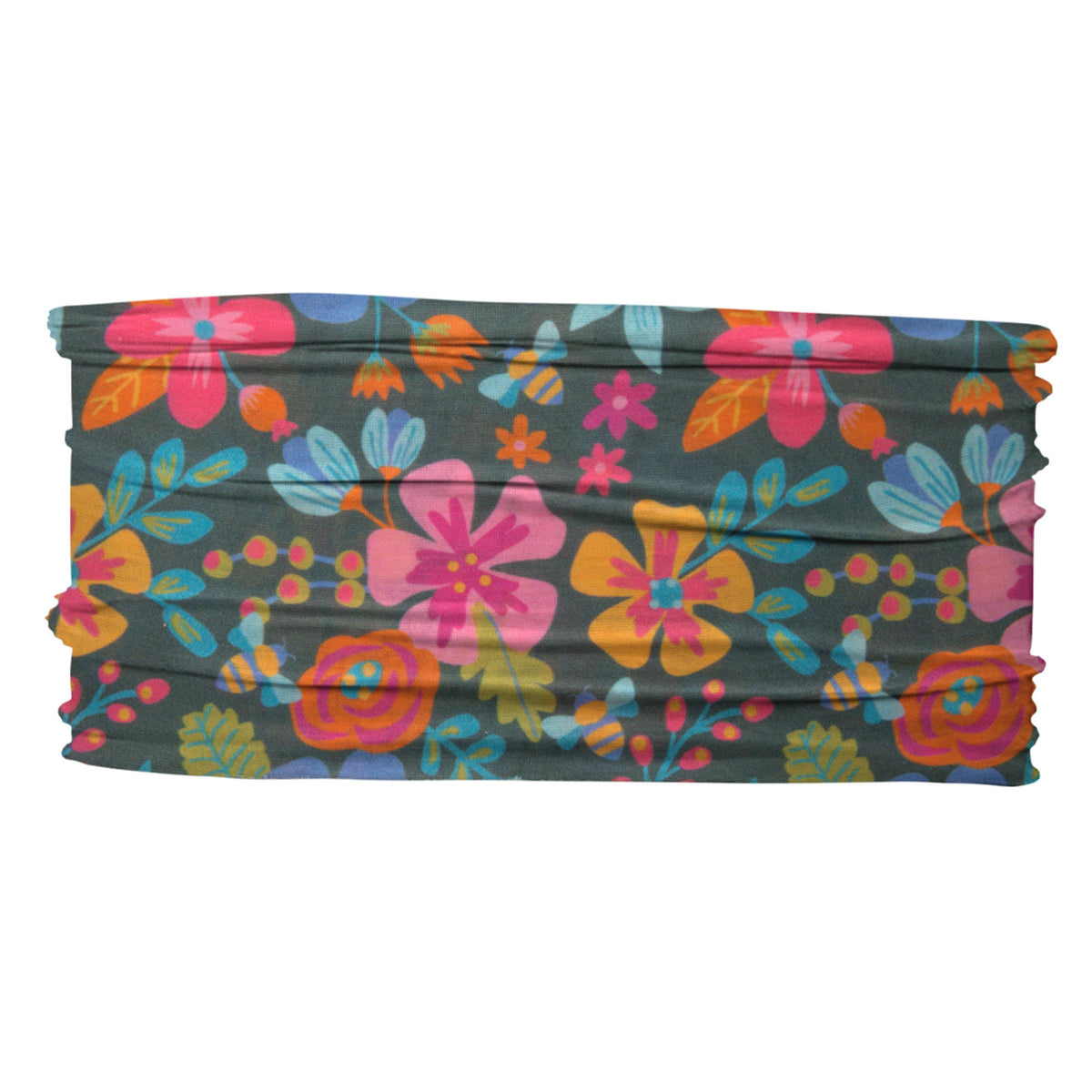 Thin Headband: Peach Split Floral