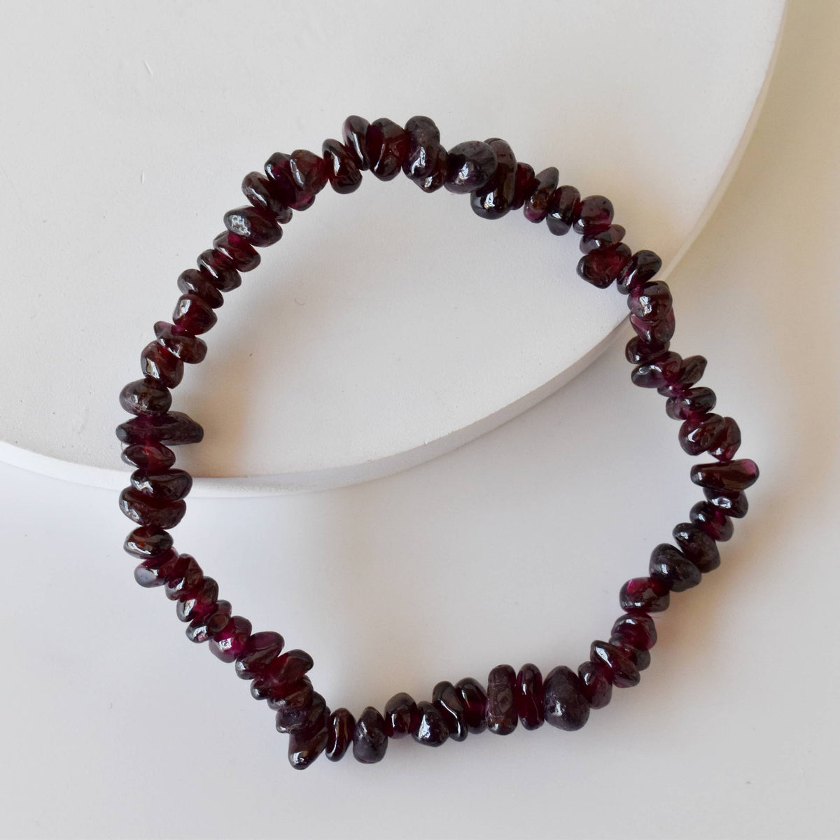 Healing Stone | Garnet | Chip Bracelet | Spiritual Jewelry - Candle Queen Candles