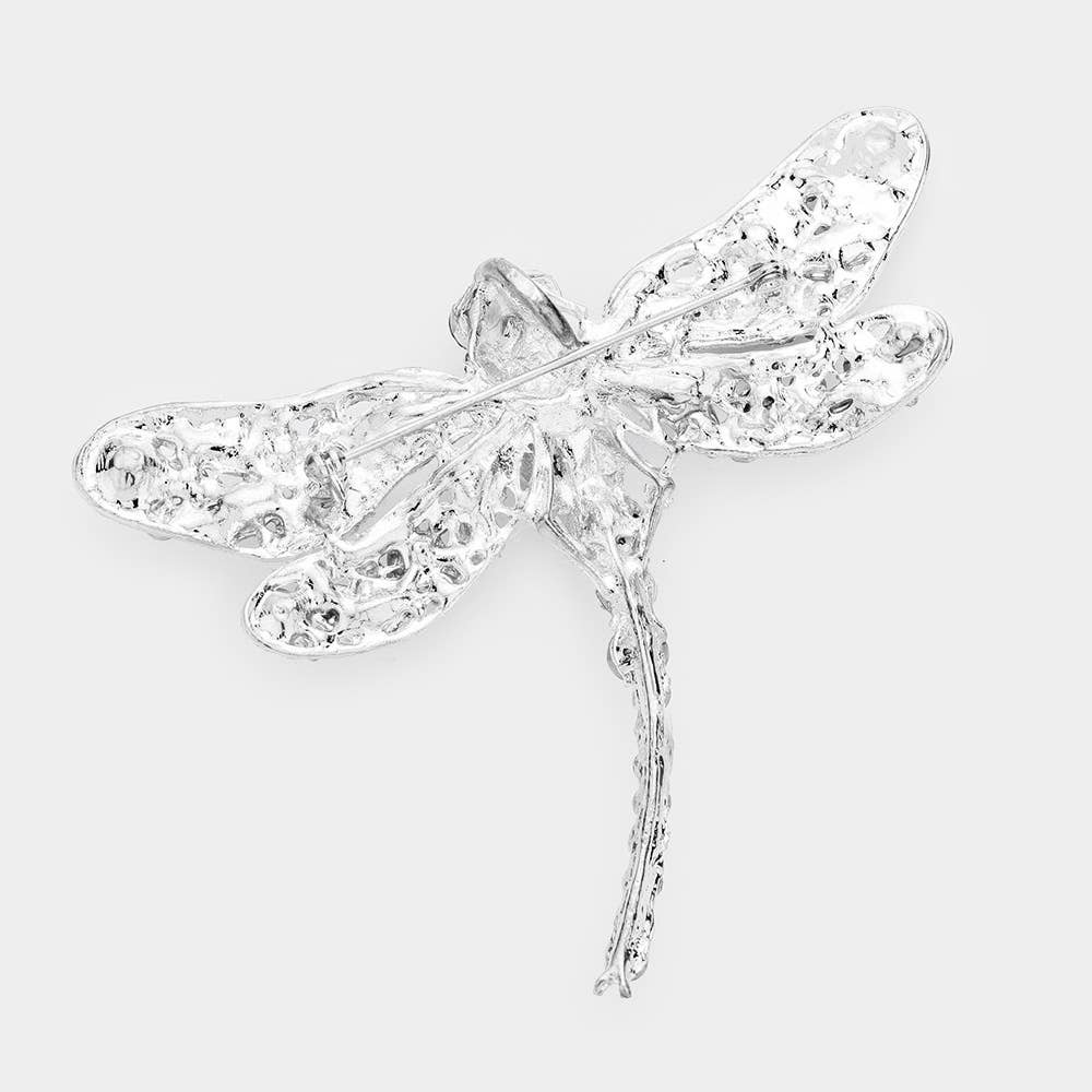Crystal Rhinestone Dragonfly Brooch / Pendant
