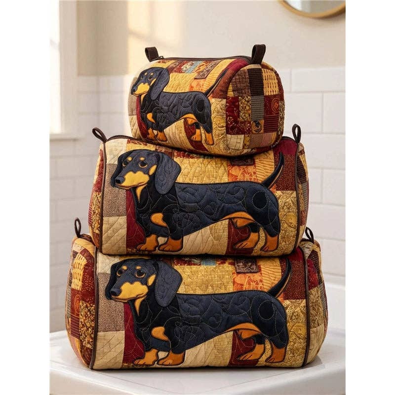 Quilted Makeup Organizer Bag Set: Style 3 / Small package G669: 6 inches x 3 inches x 3 inches