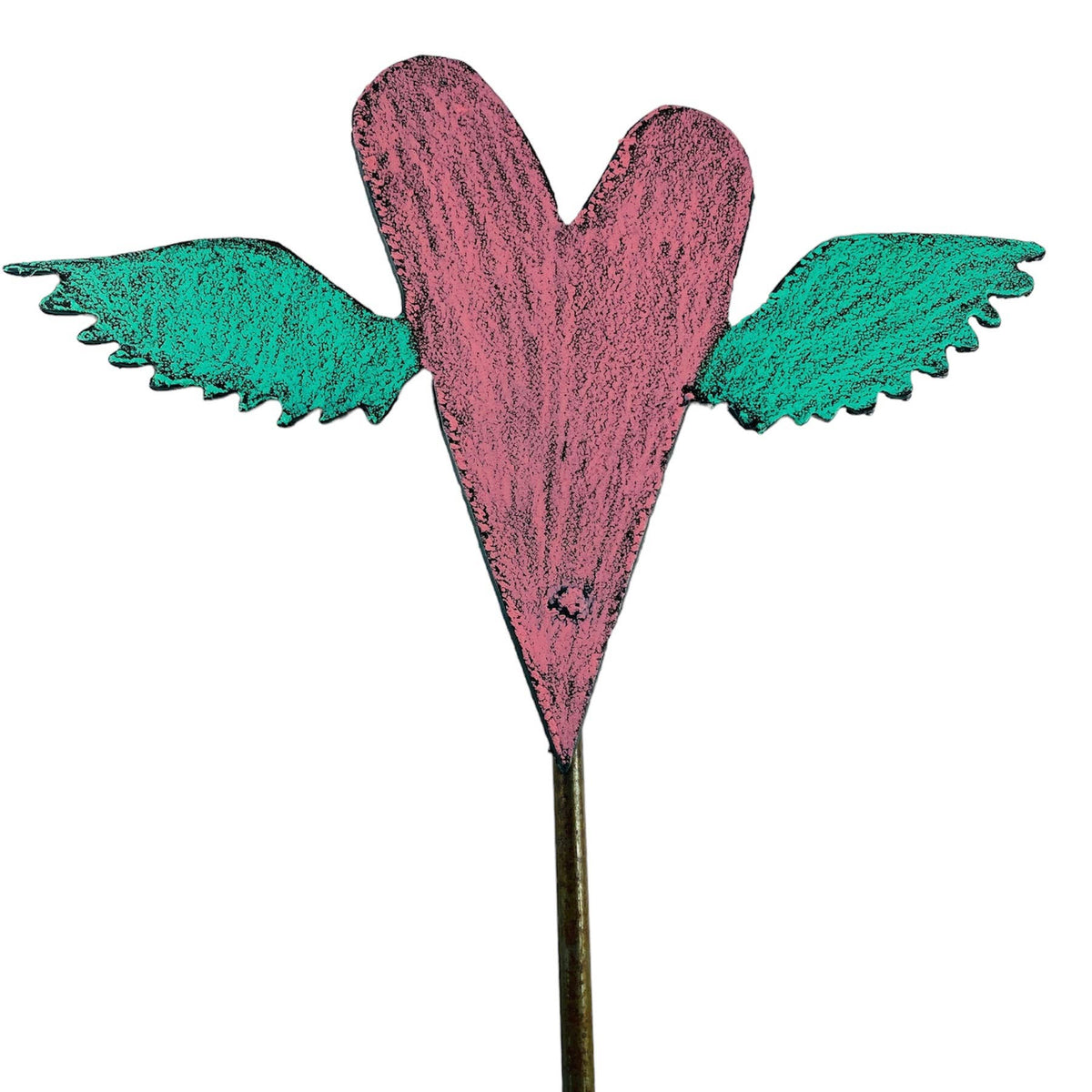 Heart Plant Stake whimsical garden hippie gypsy teen peace