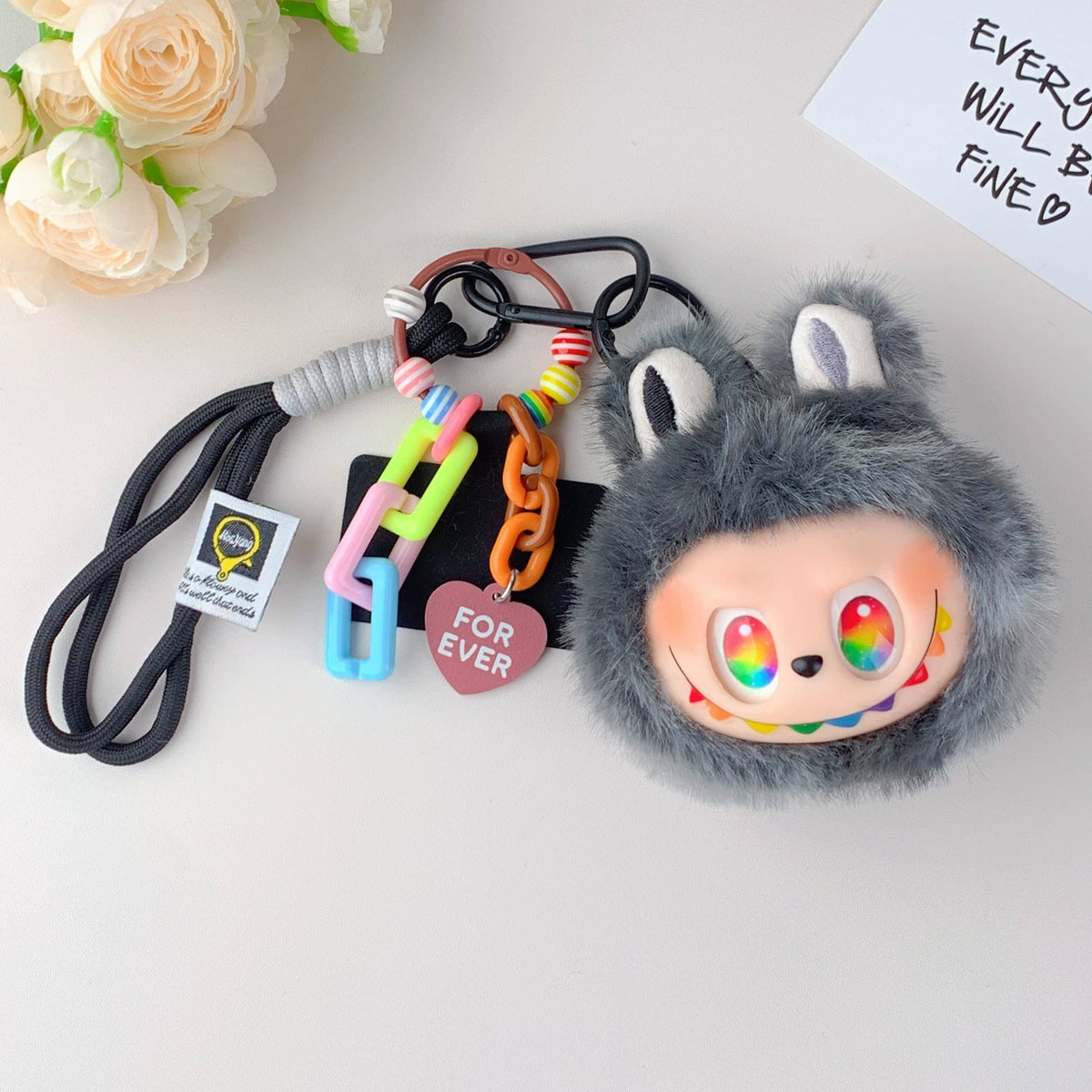 Labubu Inspired Cute Plush Keychain– Bag Charm