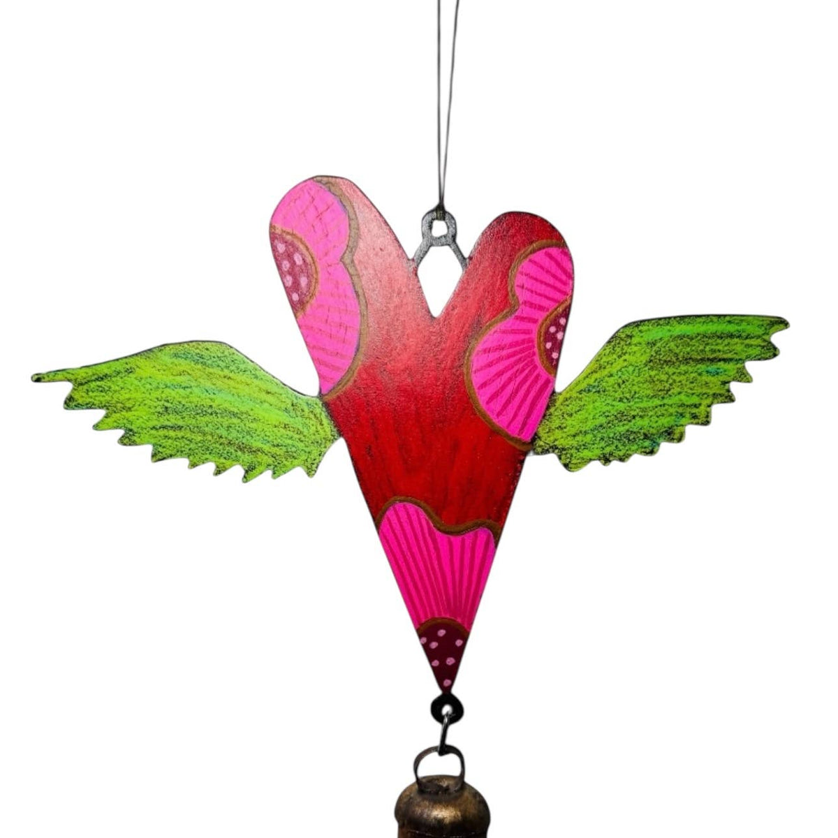 Heart Wind Chime cute bells garden metal gifts Hippie