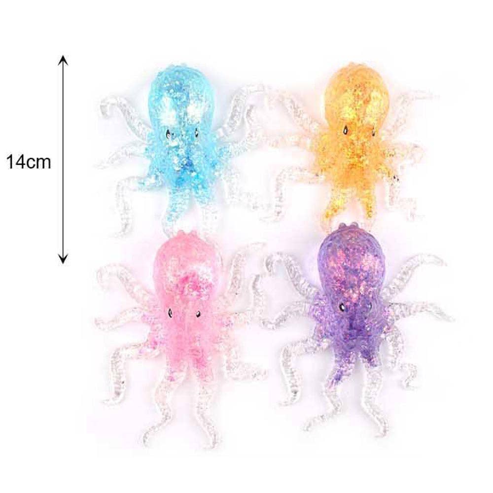 Glitter Octopus Squeeze Squishy Stress Relief Toy